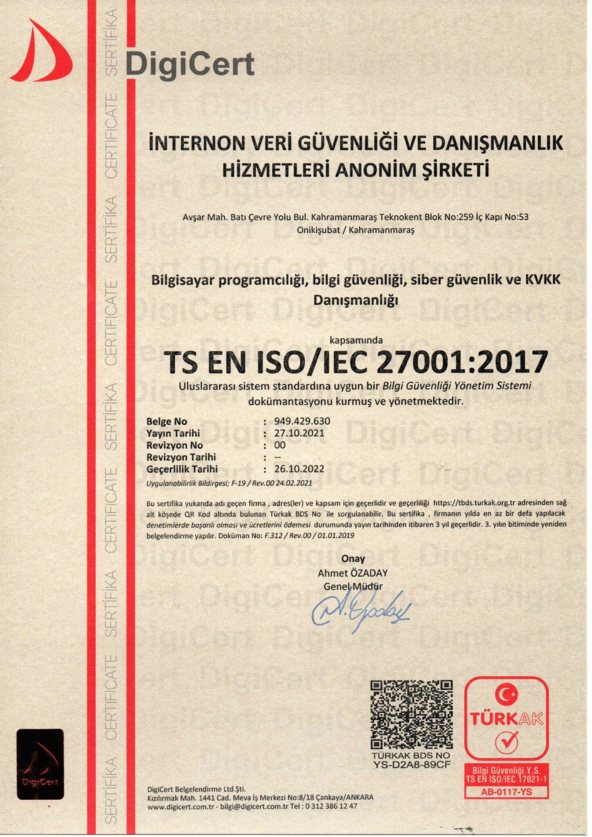 TS EN ISO/IEC 27001:2017